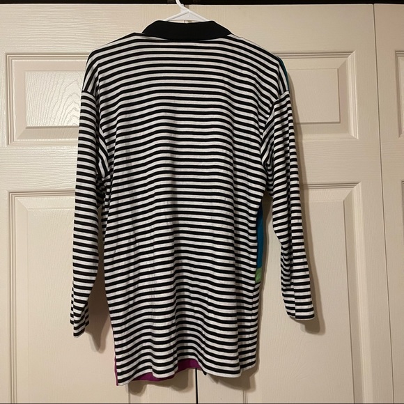 Barbara Gerwit multicolor Y2K 90's striped cardigan vintage - Picture 5 of 6